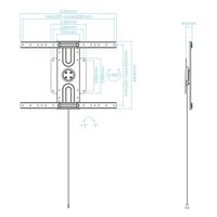 Miniatura 9 de Tooq LP3780F-R Soporte pared rotación 360º Negro