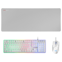 Miniatura 1 de TECLADO MOUSE Y ALFOMBRILLA MARS GAMING MCPX FRANCES WHITE TELCADO HIBRIDO H-MECH MOUSE ULTRA