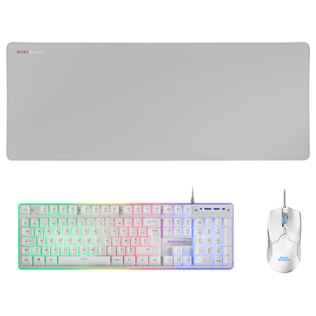 TECLADO MOUSE Y ALFOMBRILLA MARS GAMING MCPX FRANCES WHITE TELCADO HIBRIDO H-MECH MOUSE ULTRA - Imagen 1 de 16 TECLADO MOUSE Y ALFOMBRILLA MARS GAMING MCPX FRANCES WHITE TELCADO HIBRIDO H-MECH MOUSE ULTRA - Imagen 1 de 16