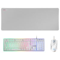 Miniatura 2 de TECLADO MOUSE Y ALFOMBRILLA MARS GAMING MCPX FRANCES WHITE TELCADO HIBRIDO H-MECH MOUSE ULTRA