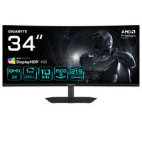 Miniatura 2 de MONITOR GIGABYTE 34" G34WQC2,CURVO,VA,3440X1440,0.23PP,4000:1,1MS,200HZ,2HDMI+2DP,ALTAVOCES