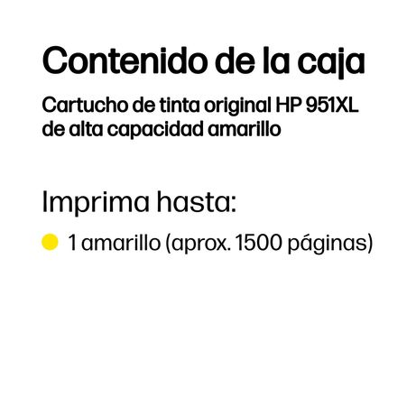 HP HP-951XL AMARILLO OFFICEJET - Imagen 4 de 6 HP HP-951XL AMARILLO OFFICEJET - Imagen 4 de 6