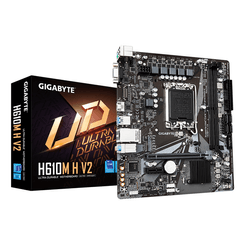 GIGABYTE Intel  H610M H V2 Placa base - Compatible con procesadores Intel Core 14th CPUs, 4+1+1 Hybrid Digital VRM, up to 5600MHz DDR5, 1xPCIe 3.0 M.2