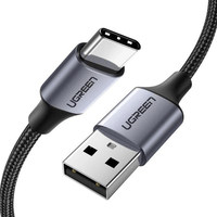 Miniatura 1 de UGREEN CABLE UGREEN USB-A USB-C TRENZADO DE ALUMINIO 1 M NEGRO