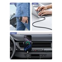 Miniatura 2 de UGREEN CABLE UGREEN USB-A USB-C TRENZADO DE ALUMINIO 1 M NEGRO