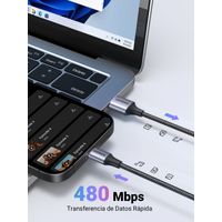 Miniatura 4 de UGREEN CABLE UGREEN USB-A USB-C TRENZADO DE ALUMINIO 1 M NEGRO