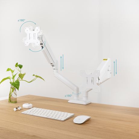 Tooq Soporte mesa DB1334TNR-W 2 brazo 13-34 Blanco - Imagen 6 de 8 Tooq Soporte mesa DB1334TNR-W 2 brazo 13-34 Blanco - Imagen 6 de 8