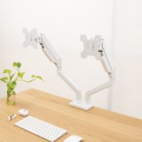 Miniatura 7 de Tooq Soporte mesa DB1334TNR-W 2 brazo 13-34 Blanco