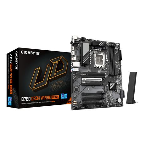 GIGABYTE Intel B760 DS3H WIFI6E GEN5 Placa Base – Compatible con procesadores Intel Core 14ª generación, VRM digital de 8+2+1 fases, hasta 5600 MHz D - Imagen 2 de 5 GIGABYTE Intel B760 DS3H WIFI6E GEN5 Placa Base – Compatible con procesadores Intel Core 14ª generación, VRM digital de 8+2+1 fases, hasta 5600 MHz D - Imagen 2 de 5