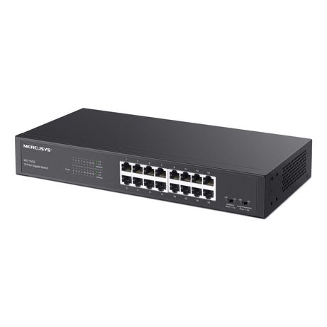 SWITCH NO GESTIONABLE MERCUSYS MS116GS 16P 16xRJ45 1Gbps CARCASA METALICA ENRACKABLE - Imagen 3 de 5 SWITCH NO GESTIONABLE MERCUSYS MS116GS 16P 16xRJ45 1Gbps CARCASA METALICA ENRACKABLE - Imagen 3 de 5