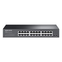 Miniatura 2 de SWITCH NO GESTIONABLE MERCUSYS MS124GS 24P 24xRJ45 1Gbps CARCASA METALICA ENRACKABLE