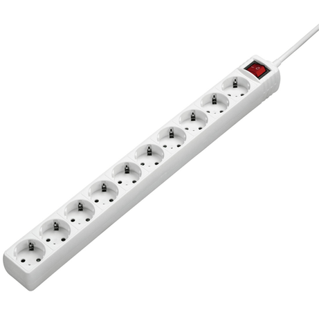 Hama regleta 10 Tomas Interruptor 3m Blanca - Imagen 1 de 2 Hama regleta 10 Tomas Interruptor 3m Blanca - Imagen 1 de 2