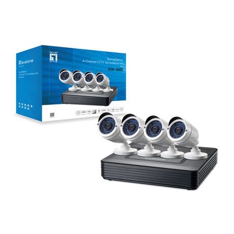 KIT VIDEOVIGILANCIA LEVEL ONE DSK-4001 4 CANALES 4 CAMARAS + GRABADOR - Imagen 4 de 7 KIT VIDEOVIGILANCIA LEVEL ONE DSK-4001 4 CANALES 4 CAMARAS + GRABADOR - Imagen 4 de 7