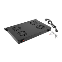 Miniatura 1 de PANEL VENTILACION LANBERG LCD 4 VENTILADORES TERMOSTATO 230V 1U RACK 19 NEGRO
