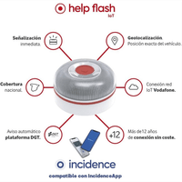 Miniatura 5 de LUZ EMERGENCIA HELP FLASH BALIZA IOT V16 9V HOMOLOGADA