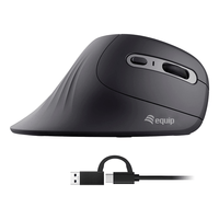 Miniatura 1 de MOUSE VERTICAL EQUIP ERGONOMICO USB-C & USB-A 6 BOTONES 7200DPI  COLOR NEGRO