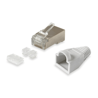 Miniatura 1 de KIT 100 CONECTORES RJ45 EQUIP CATEGORIA 6 FTP CON GUIA Y CAPUCHON