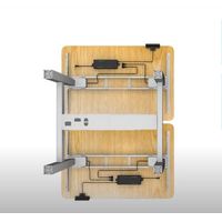 Miniatura 4 de MESA ELECTRICA ERGONOMICA DOBLE "CARA A CARA" ALTURA REGULABLE SIN TABLERO COLOR ESTRUCTURA GRIS CON