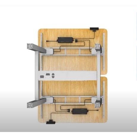 MESA ELECTRICA ERGONOMICA DOBLE "CARA A CARA" ALTURA REGULABLE SIN TABLERO COLOR ESTRUCTURA GRIS CON - Imagen 4 de 9 MESA ELECTRICA ERGONOMICA DOBLE "CARA A CARA" ALTURA REGULABLE SIN TABLERO COLOR ESTRUCTURA GRIS CON - Imagen 4 de 9