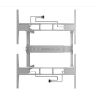 Miniatura 5 de MESA ELECTRICA ERGONOMICA DOBLE "CARA A CARA" ALTURA REGULABLE SIN TABLERO COLOR ESTRUCTURA GRIS CON