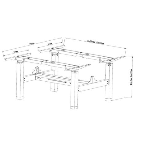 MESA ELECTRICA ERGONOMICA DOBLE "CARA A CARA" ALTURA REGULABLE SIN TABLERO COLOR ESTRUCTURA GRIS CON - Imagen 7 de 9 MESA ELECTRICA ERGONOMICA DOBLE "CARA A CARA" ALTURA REGULABLE SIN TABLERO COLOR ESTRUCTURA GRIS CON - Imagen 7 de 9