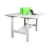 Miniatura 8 de MESA ELECTRICA ERGONOMICA DOBLE "CARA A CARA" ALTURA REGULABLE SIN TABLERO COLOR ESTRUCTURA GRIS CON