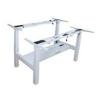 Miniatura 3 de MESA ELECTRICA ERGONOMICA DOBLE "CARA A CARA" ALTURA REGULABLE SIN TABLERO COLOR ESTRUCTURA BLANCO C
