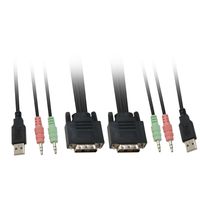 Miniatura 3 de CONMUTADOR AUTOMATICO LEVEL ONE V/T/M 1a2 CPUs DVII USB CON AUDIO CABLES INCLUIDOS KVM-0260