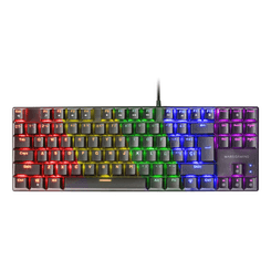 TECLADO MECANICO COMPACKTO TKL MARS GAMING MK80 ITALIANO BLACK ILUMINACION 12EFECTO SWITCH ROJO RGB