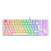 Miniatura 2 de TECLADO MECANICO COMPACKTO TKL MARS GAMING MK80 ITALIANO WHITE ILUMINACION 12EFECTOS SWITCH MARRON