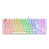 Miniatura 1 de TECLADO MECANICO COMPACKTO TKL MARS GAMING MK80 ITALIANO WHITE ILUMINACION 12EFECTOS SWITCH ROJO