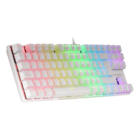 TECLADO MECANICO COMPACKTO TKL MARS GAMING MK80 ITALIANO WHITE ILUMINACION 12EFECTOS SWITCH ROJO - Imagen 5 de 5 TECLADO MECANICO COMPACKTO TKL MARS GAMING MK80 ITALIANO WHITE ILUMINACION 12EFECTOS SWITCH ROJO - Imagen 5 de 5