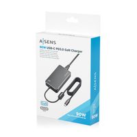 Miniatura 8 de AISENS Cargador De Sobremesa GaN 90W PD3 0 1xUSB C 1 8m  Negro