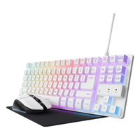 Miniatura 2 de TECLADO MOUSE Y ALFOMBRILLA TRUST GAMING GXT 794 BLANCO RGB RATON WIRELESS 4800DPI TECLADO CABLE