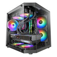 Miniatura 1 de CAJA MICROATX MARS GAMING MC3TLITE NEGRO 3 PANELES CRISTAL TEMPLADO GPU MAX. 275mm 1x3.5 2x2.5