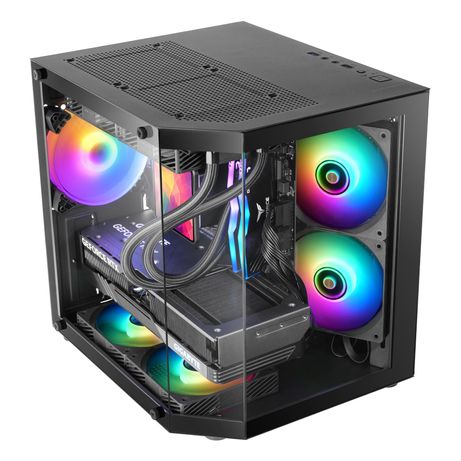 CAJA MICROATX MARS GAMING MC3TLITE NEGRO 3 PANELES CRISTAL TEMPLADO GPU MAX. 275mm 1x3.5 2x2.5 - Imagen 3 de 7 CAJA MICROATX MARS GAMING MC3TLITE NEGRO 3 PANELES CRISTAL TEMPLADO GPU MAX. 275mm 1x3.5 2x2.5 - Imagen 3 de 7