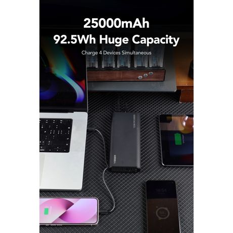 VEGER TC130 VG W2503 T130 25000mAh powerbank 130W cables bulit in - Imagen 2 de 7 VEGER TC130 VG W2503 T130 25000mAh powerbank 130W cables bulit in - Imagen 2 de 7