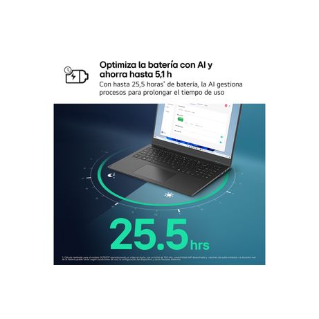 PORTATIL LG GRAM 16Z90TS-G.AU99B CORE U9-288V 32GB 1TBSSD 16" WQXGA W11H - Imagen 5 de 13 PORTATIL LG GRAM 16Z90TS-G.AU99B CORE U9-288V 32GB 1TBSSD 16" WQXGA W11H - Imagen 5 de 13