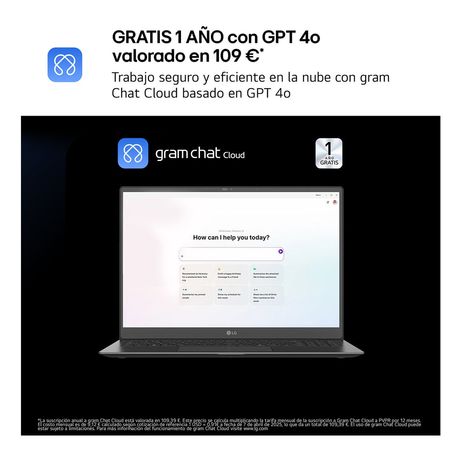 PORTATIL LG GRAM 16Z90TS-G.AU99B CORE U9-288V 32GB 1TBSSD 16" WQXGA W11H - Imagen 7 de 13 PORTATIL LG GRAM 16Z90TS-G.AU99B CORE U9-288V 32GB 1TBSSD 16" WQXGA W11H - Imagen 7 de 13