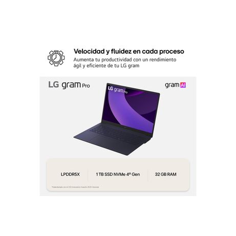 PORTATIL LG GRAM 16Z90TS-G.AU99B CORE U9-288V 32GB 1TBSSD 16" WQXGA W11H - Imagen 10 de 13 PORTATIL LG GRAM 16Z90TS-G.AU99B CORE U9-288V 32GB 1TBSSD 16" WQXGA W11H - Imagen 10 de 13