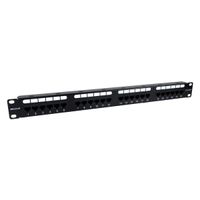 Miniatura 2 de PHASAK  Patch panel 19" 24P PHASAK Cat.6 UTP RJ45 DUAL 1U + Organizador - PU 2424  Negro