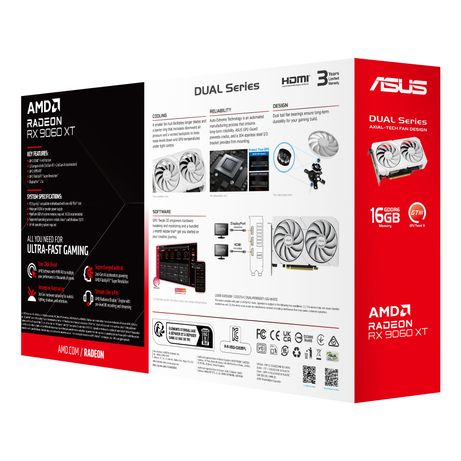 Tarjeta Gráfica AsusRadeon RX 9060 XT GDDR6 16GB Blanco - Imagen 17 de 17 Tarjeta Gráfica AsusRadeon RX 9060 XT GDDR6 16GB Blanco - Imagen 17 de 17