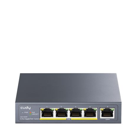 CUDY 5-Port Gigabit PoE+ Switch 60W - Imagen 2 de 6 CUDY 5-Port Gigabit PoE+ Switch 60W - Imagen 2 de 6