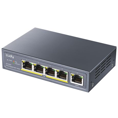 CUDY 5-Port Gigabit PoE+ Switch 60W - Imagen 3 de 6 CUDY 5-Port Gigabit PoE+ Switch 60W - Imagen 3 de 6