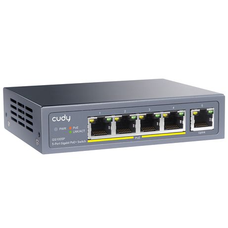 CUDY 5-Port Gigabit PoE+ Switch 60W - Imagen 4 de 6 CUDY 5-Port Gigabit PoE+ Switch 60W - Imagen 4 de 6