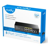 Miniatura 5 de Cudy GS1010P Switch Gigabit PoE+ de 8 Puertos con 2 Puertos de Enlace Ascendente Gigabit