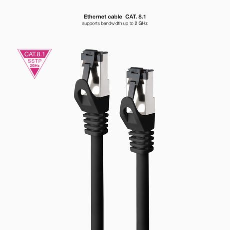 Nanocable Cable red Cat. 8.1 2GHZ SSTP Negro 10m - Imagen 3 de 6 Nanocable Cable red Cat. 8.1 2GHZ SSTP Negro 10m - Imagen 3 de 6