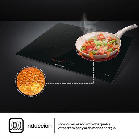 VITROCERAMICA INDUCCION HISENSE HI6311BSCE 3 ZONAS COCCION ANCHO 60 CM - Imagen 5 de 10 VITROCERAMICA INDUCCION HISENSE HI6311BSCE 3 ZONAS COCCION ANCHO 60 CM - Imagen 5 de 10