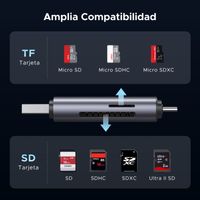 Miniatura 10 de UGREEN LECTOR DE TARJETA UGREEN 2 EN 1 USB C OTG