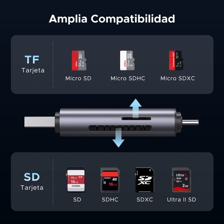 UGREEN LECTOR DE TARJETA UGREEN 2 EN 1 USB C OTG - Imagen 10 de 10 UGREEN LECTOR DE TARJETA UGREEN 2 EN 1 USB C OTG - Imagen 10 de 10